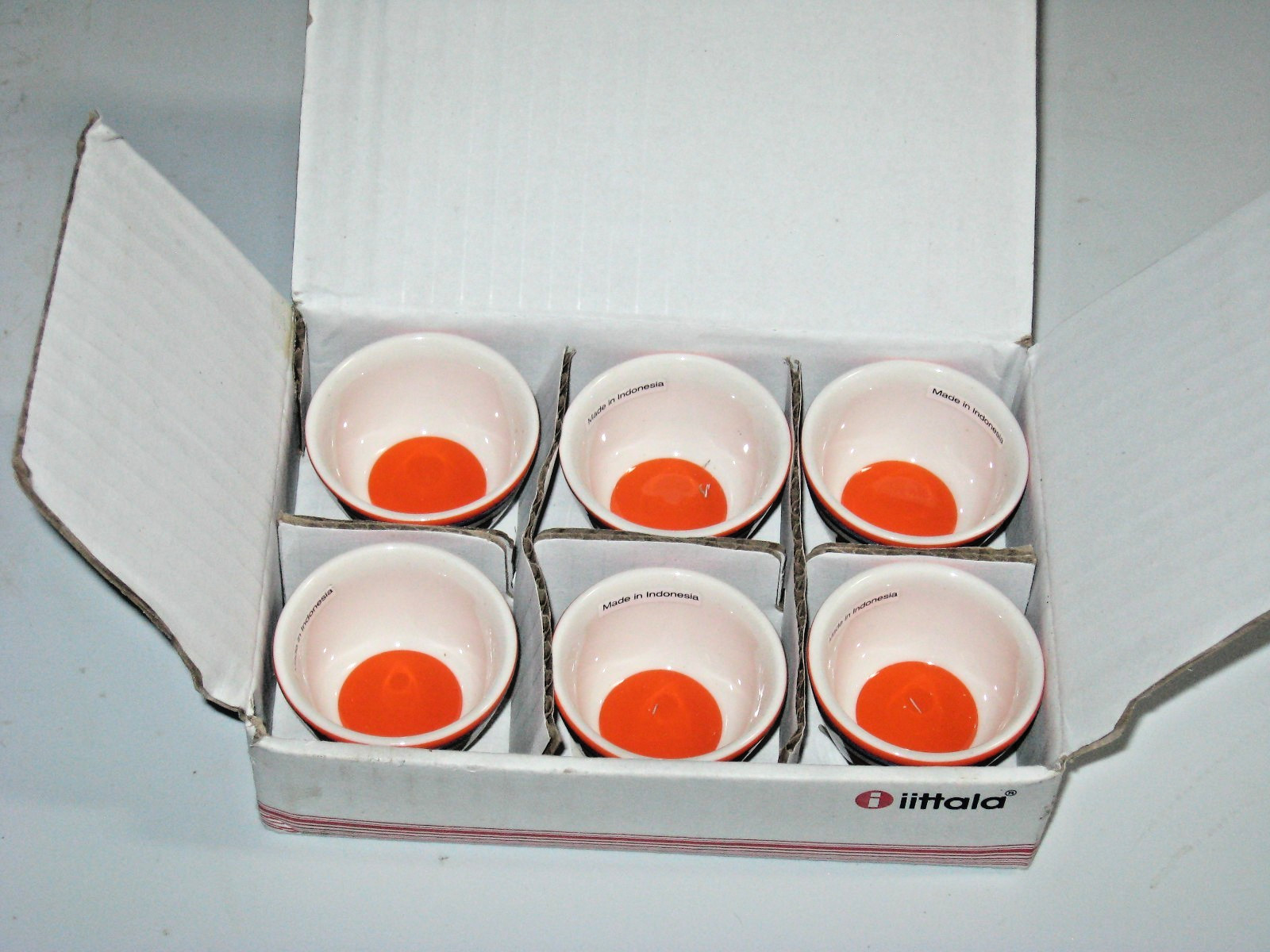 Iittala Origo Egg Cup Set of 6 50ml Finland Striped Rare Colors 1999 NEW in BOX Iittala Origo Egg Cup Set of 6 50ml Finland Striped Rare Colors 1999 NEW in BOX