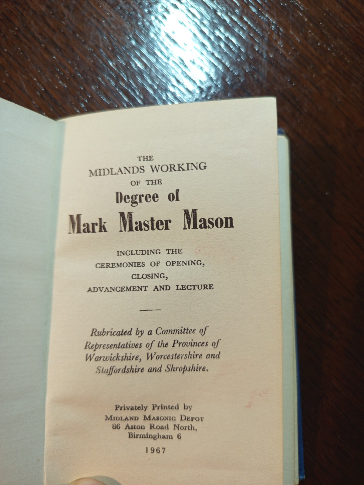 1967 The Midlands Working of Degree Mark Master Masons Freemasonry masonic/578 1967 The Midlands Working of Degree Mark Master Masons Freemasonry masonic/578