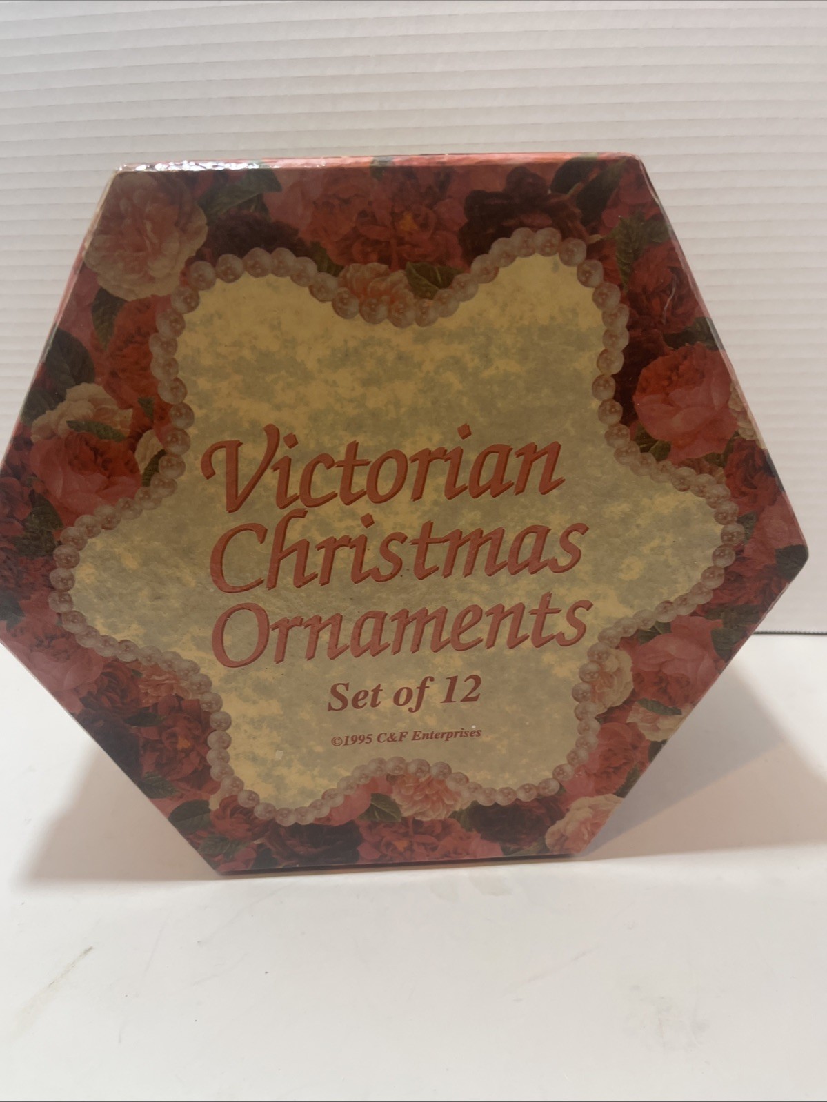 Vintage 1995 C&F Enterprises Victorian Christmas Ornaments Set of 12 Angels Rose