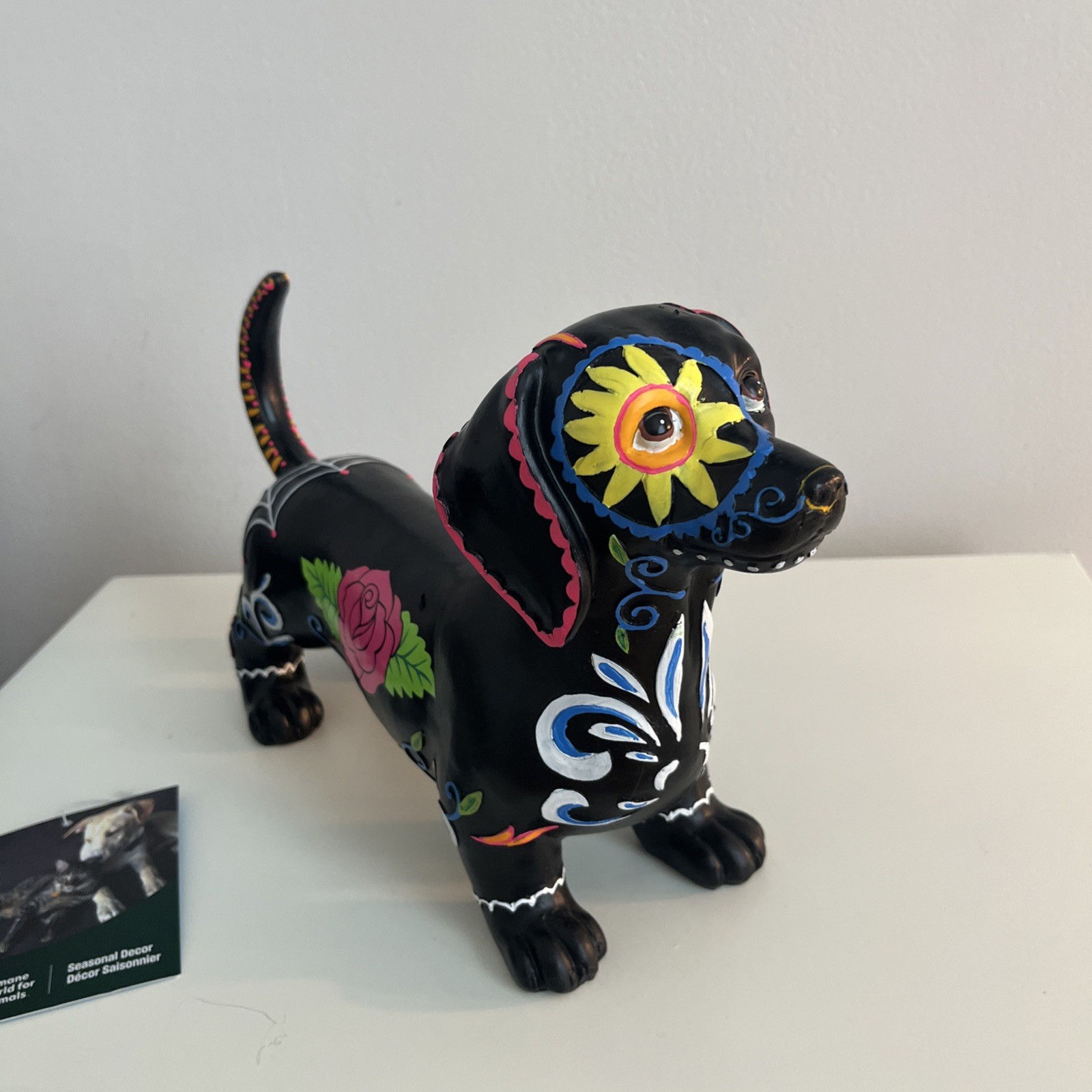 HSUS Halloween Dachshund Statue SUGAR SKULL Day of the Dead Dia De Los Muertos