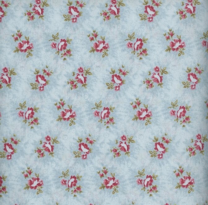 BTHY Georgian Court Chanteclaire Fabrics Light Teal Blue Tiny Flowers Old Stock BTHY Georgian Court Chanteclaire Fabrics Light Teal Blue Tiny Flowers Old Stock
