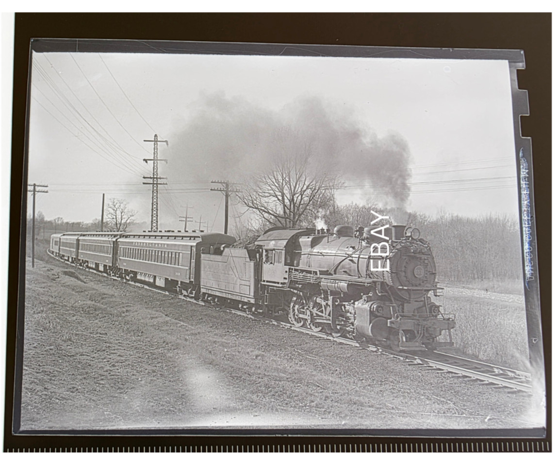 4/4/48 Pennsylvania Railroad No. 553 H-9 Reading Philly Local Photo negative 4/4/48 Pennsylvania Railroad No. 553 H-9 Reading Philly Local Photo negative