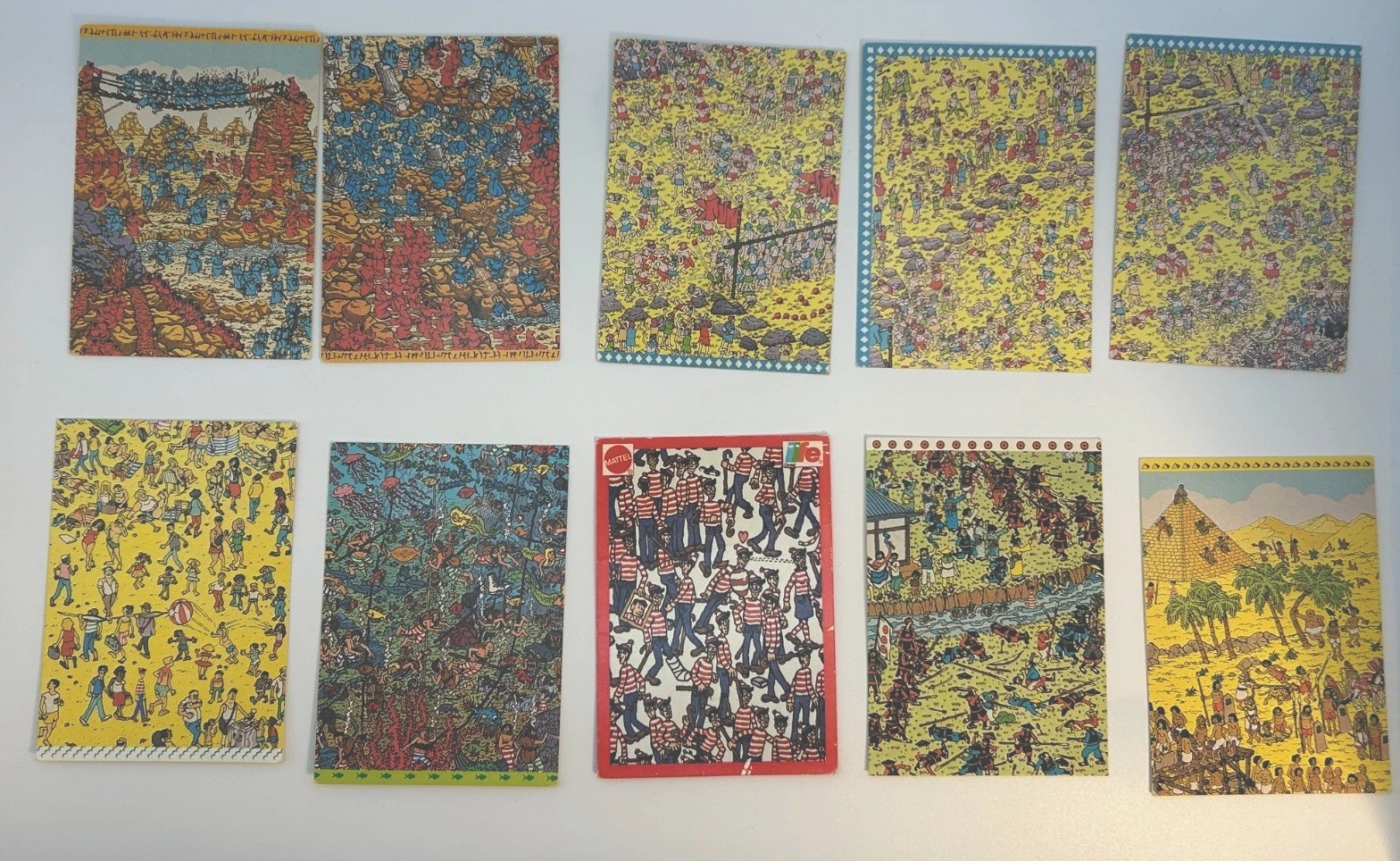 1991 Where's Waldo Mattel Trading Cards Lot 10 Life Cereal Vintage Puzzle Cards 1991 Where's Waldo Mattel Trading Cards Lot 10 Life Cereal Vintage Puzzle Cards