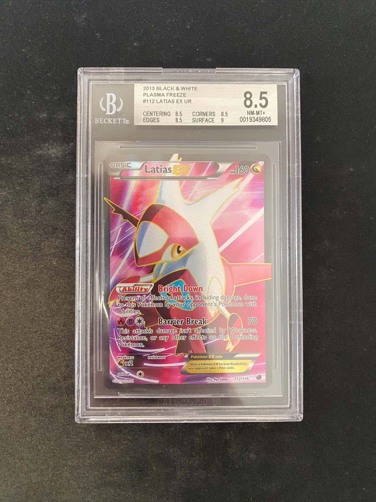 2013 Black & White Plasma Freeze Latias Ex 112 Pokemon BGS 8.5 Mint Eng Psa 8/9 2013 Black & White Plasma Freeze Latias Ex 112 Pokemon BGS 8.5 Mint Eng Psa 8/9