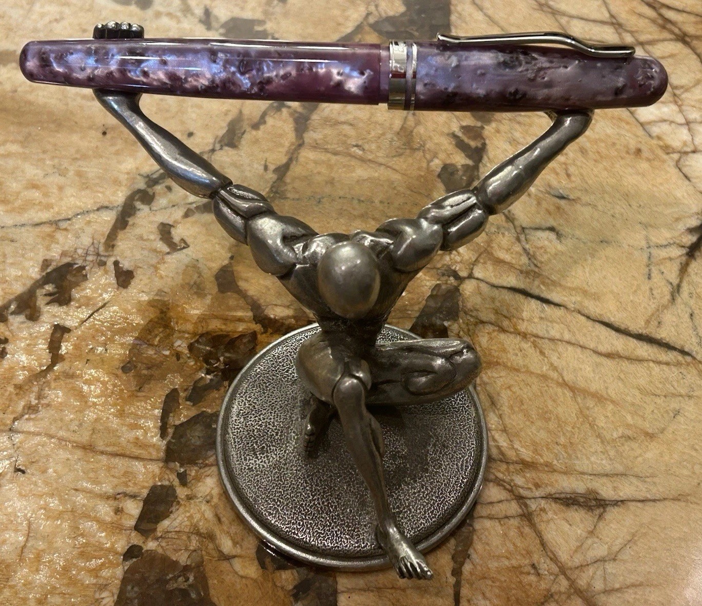 Delta Fusion 82 Rollerball Pen In Rare Purple Marble. Beautiful Delta Fusion 82 Rollerball Pen In Rare Purple Marble. Beautiful
