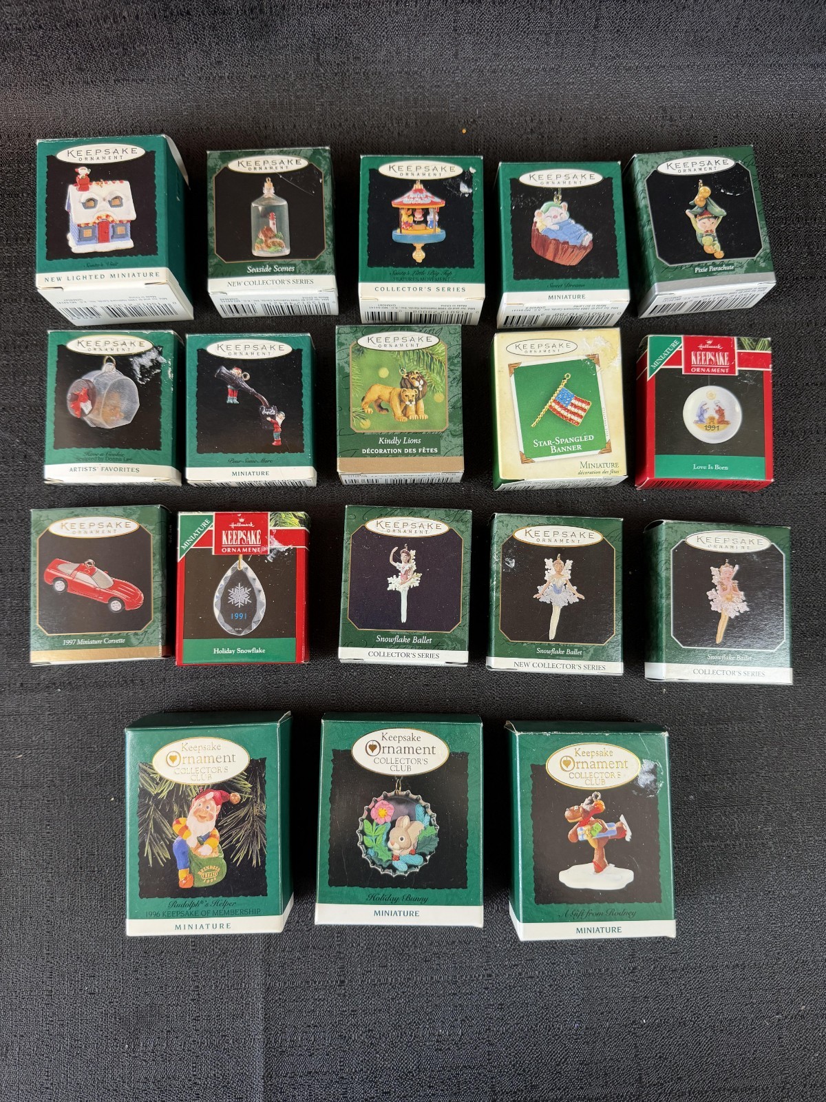 Large Lot of 18 Hallmark Keepsake Mini-Miniature Christmas Ornaments w/ Boxes Large Lot of 18 Hallmark Keepsake Mini-Miniature Christmas Ornaments w/ Boxes