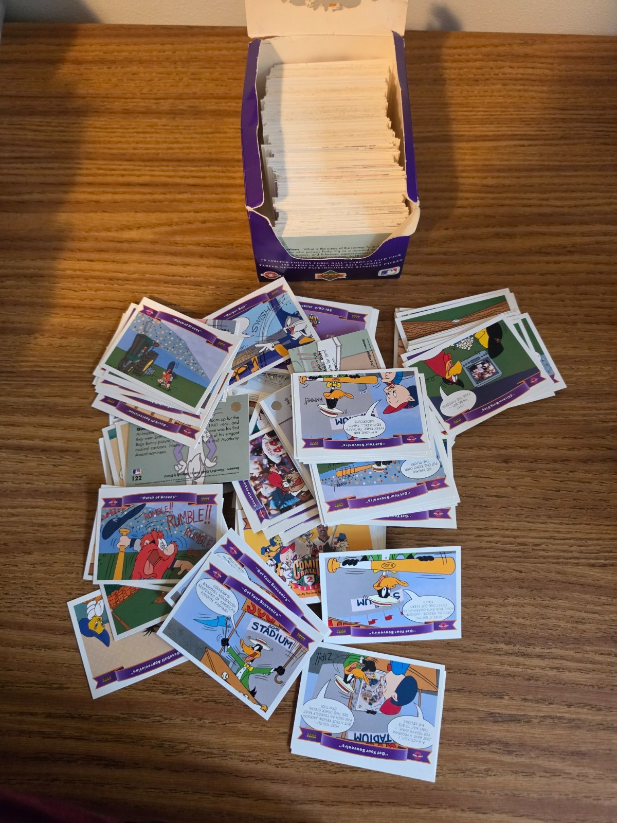 Vintage 1991 Upper Deck Comic Ball 2 Looney Tunes Cards Lot of 400+ MLB Baseball