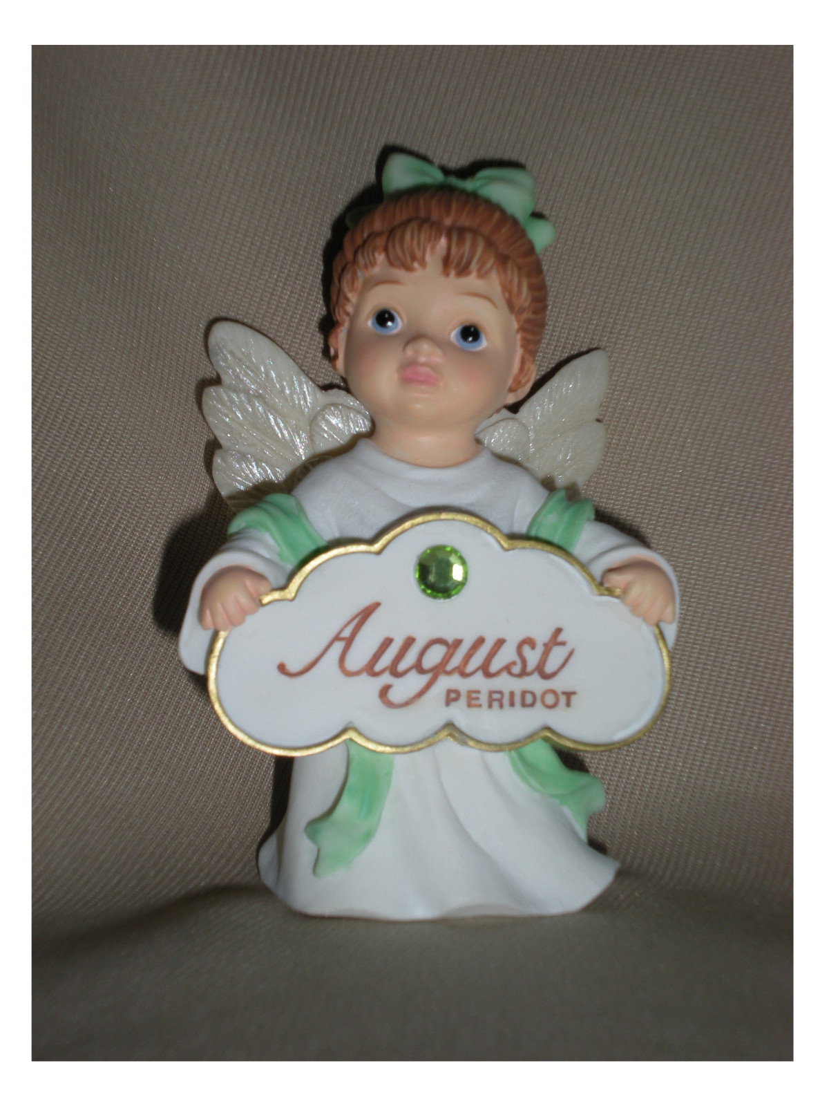 BIRTHSTONE ANGEL FIGURINE - AUGUST - PERIDOT - JEANE'S THINGS BIRTHSTONE ANGEL FIGURINE - AUGUST - PERIDOT - JEANE'S THINGS
