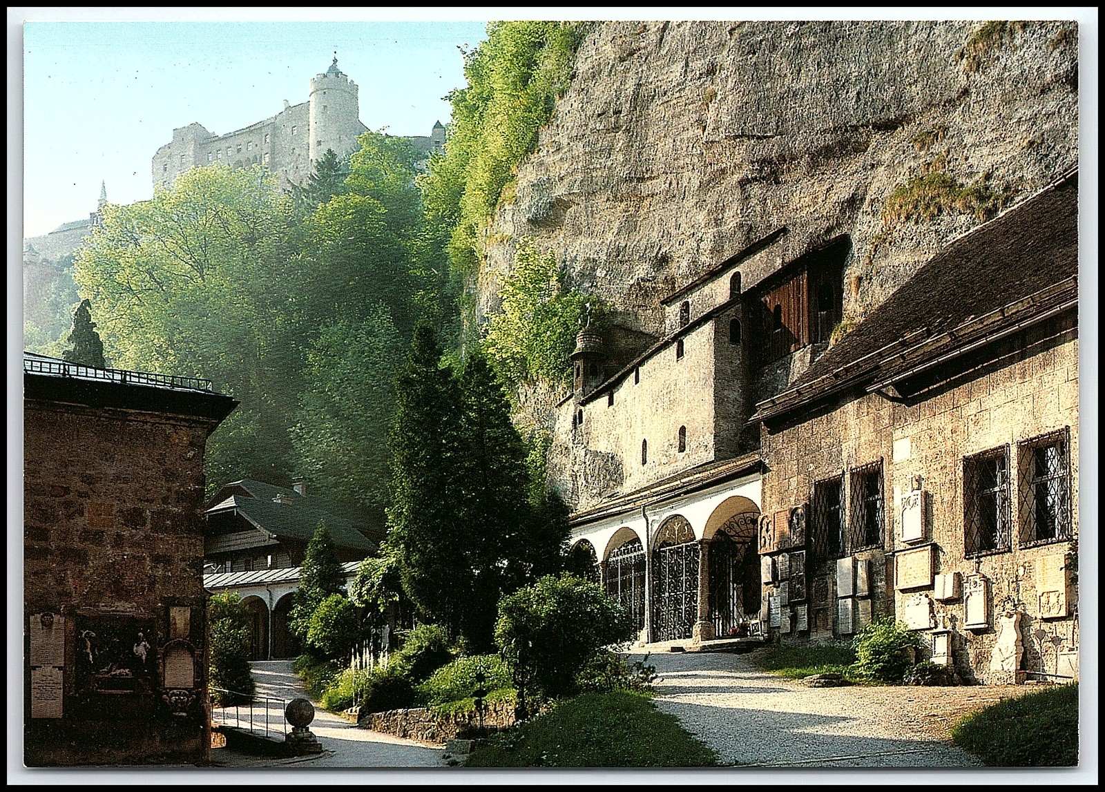 Vintage SALZBURG St. Peter\'s Cemetery Catacombs Hohensalzburg Fortress 1990 K037