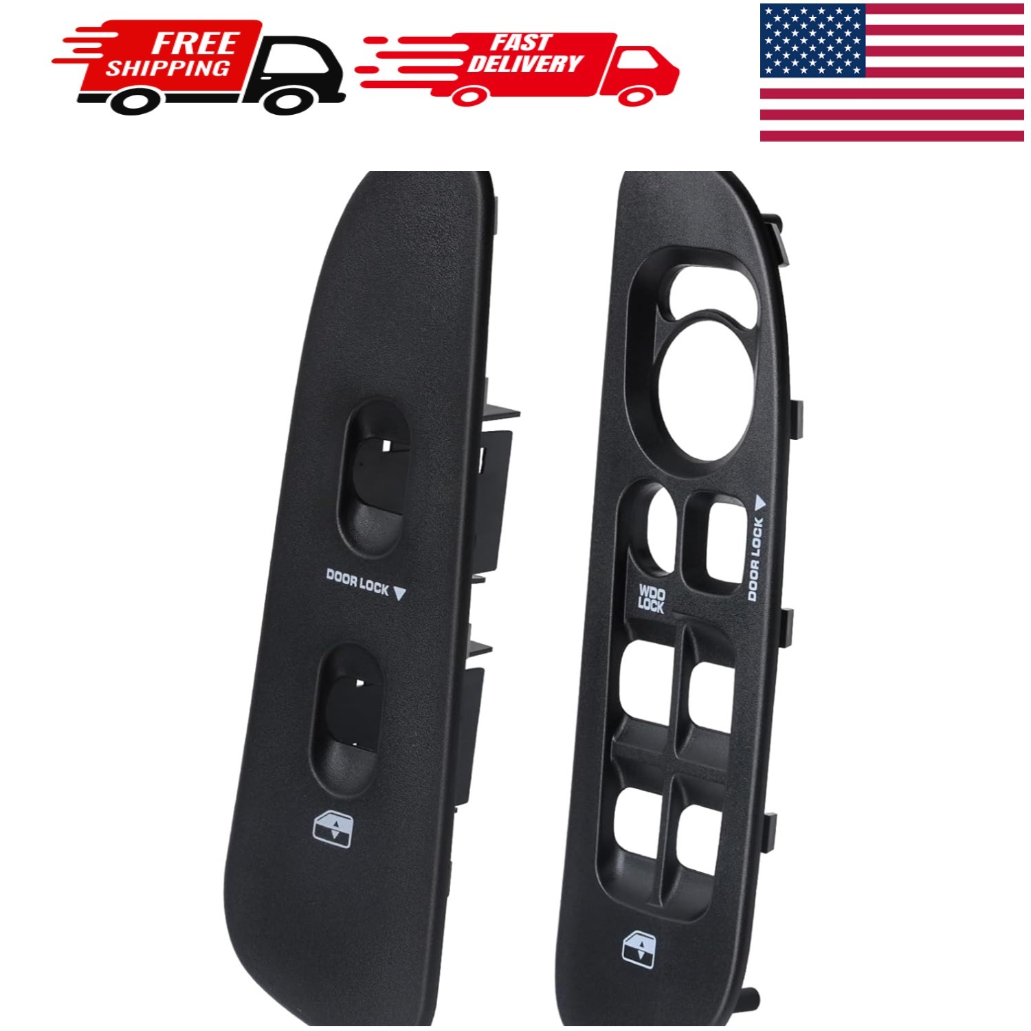 Driver and Passenger Door Window Switch Panel Bezel for 2002-2010 Dodge Ram 1...