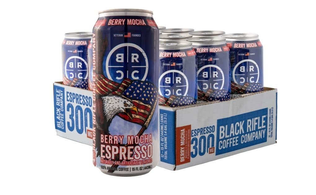 Black Rifle Coffee - Energy Drink, 300mg Caffeine, 15oz - Berry Mocha, 12 Cans Black Rifle Coffee - Energy Drink, 300mg Caffeine, 15oz - Berry Mocha, 12 Cans