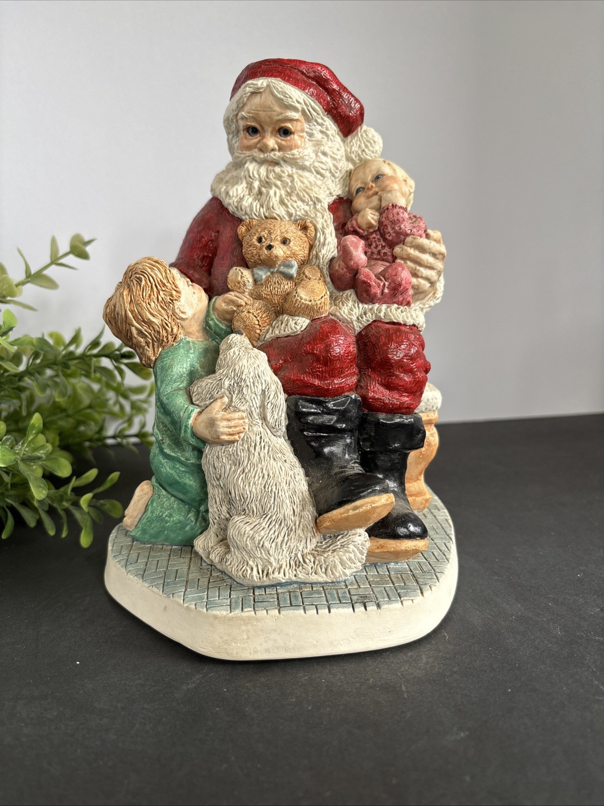 1987 Legend of Santa Claus by United Design-ON SANTA'S KNEE-Limited Ed. RETIRED 1987 Legend of Santa Claus by United Design-ON SANTA'S KNEE-Limited Ed. RETIRED