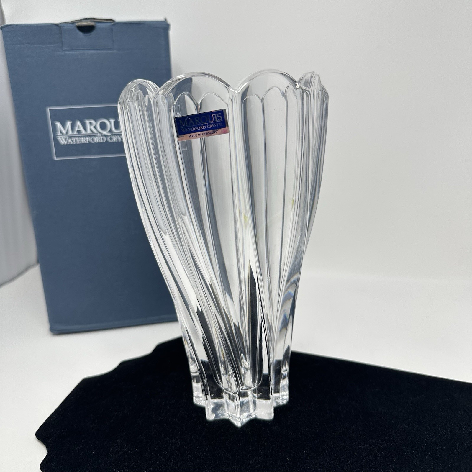 VTG Marquis Waterford Crystal Vase Windflower 8\ VTG Marquis Waterford Crystal Vase Windflower 8\