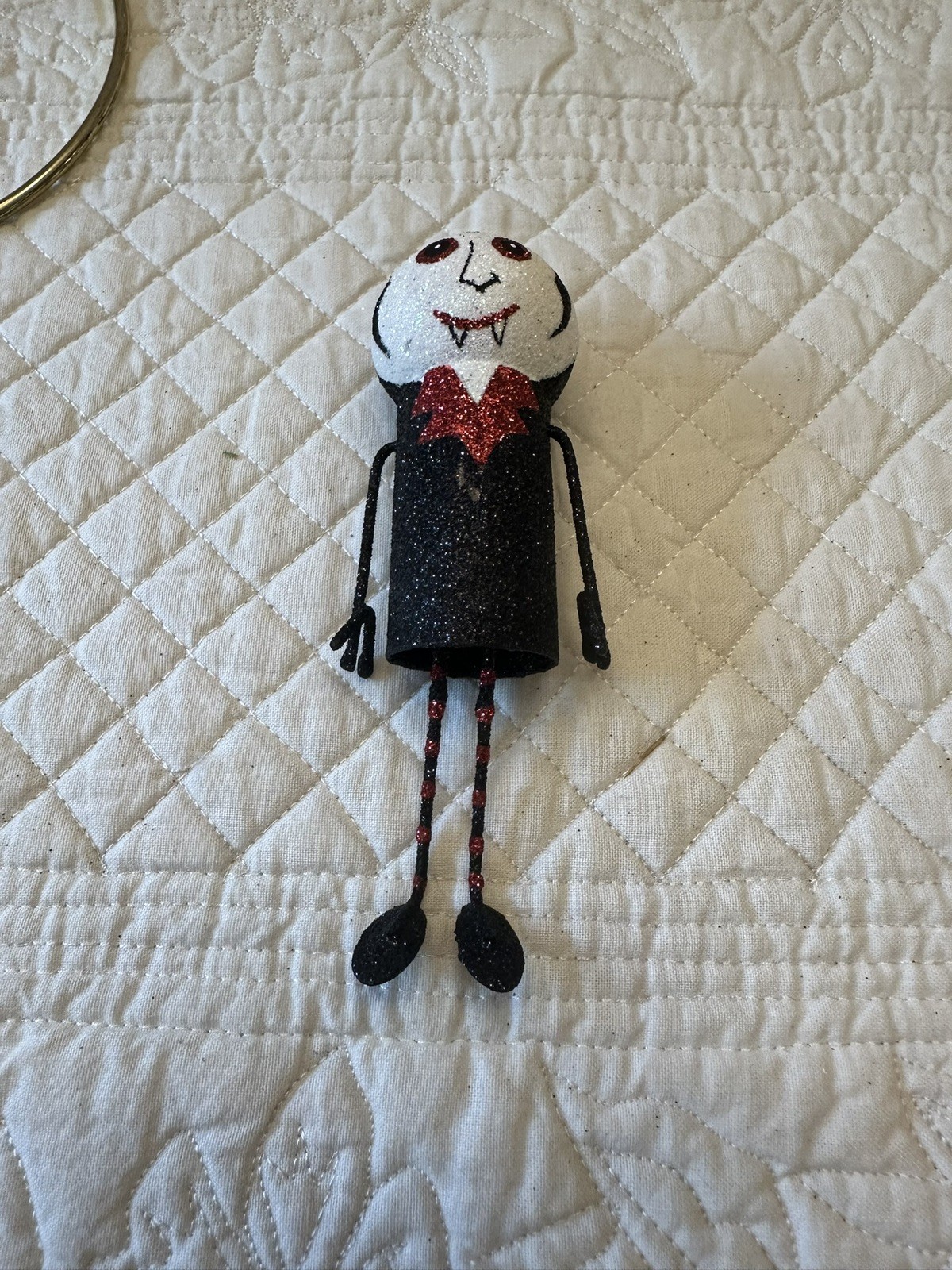 Vintage Pier 1 Dracula Glitter Metal Halloween