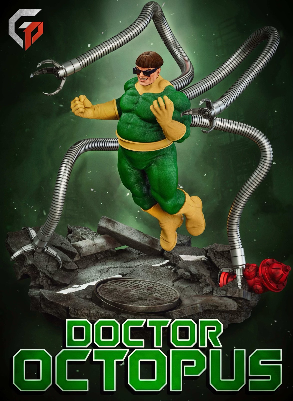 Dr. Octopus Hovering Resin Sculpture Statue Model Kit  Unpainted/Unassemble