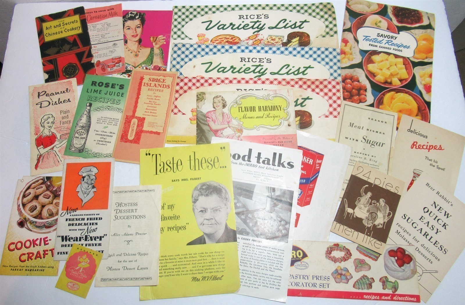 Lot 20s - 50s Vtg Recipe Ephemera Advertising Booklets Mirro Crisco Jack Frost 