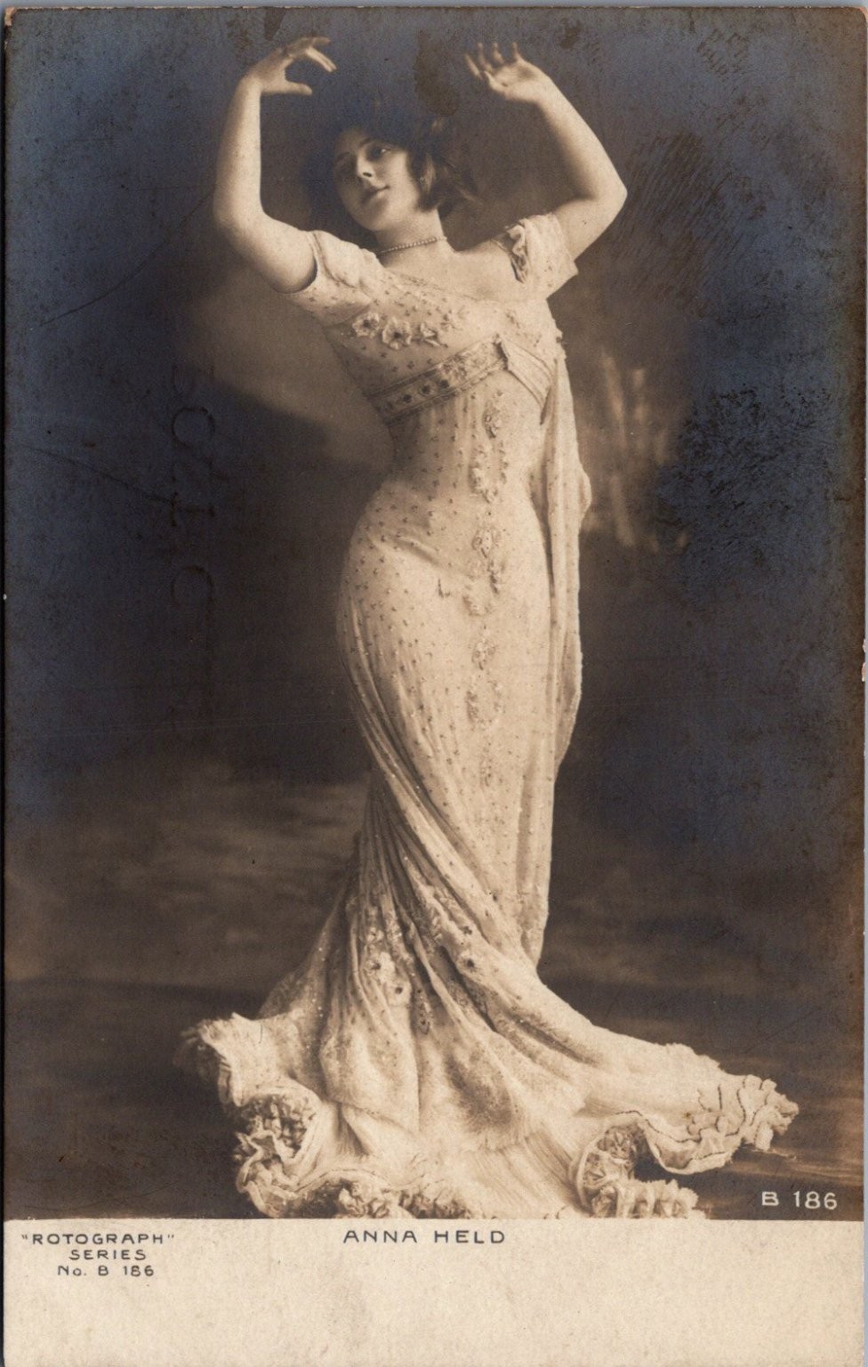 Anna Held Rotograph RPPC Vintage Postcard B 186 Stage Star Performer Anna Held Rotograph RPPC Vintage Postcard B 186 Stage Star Performer