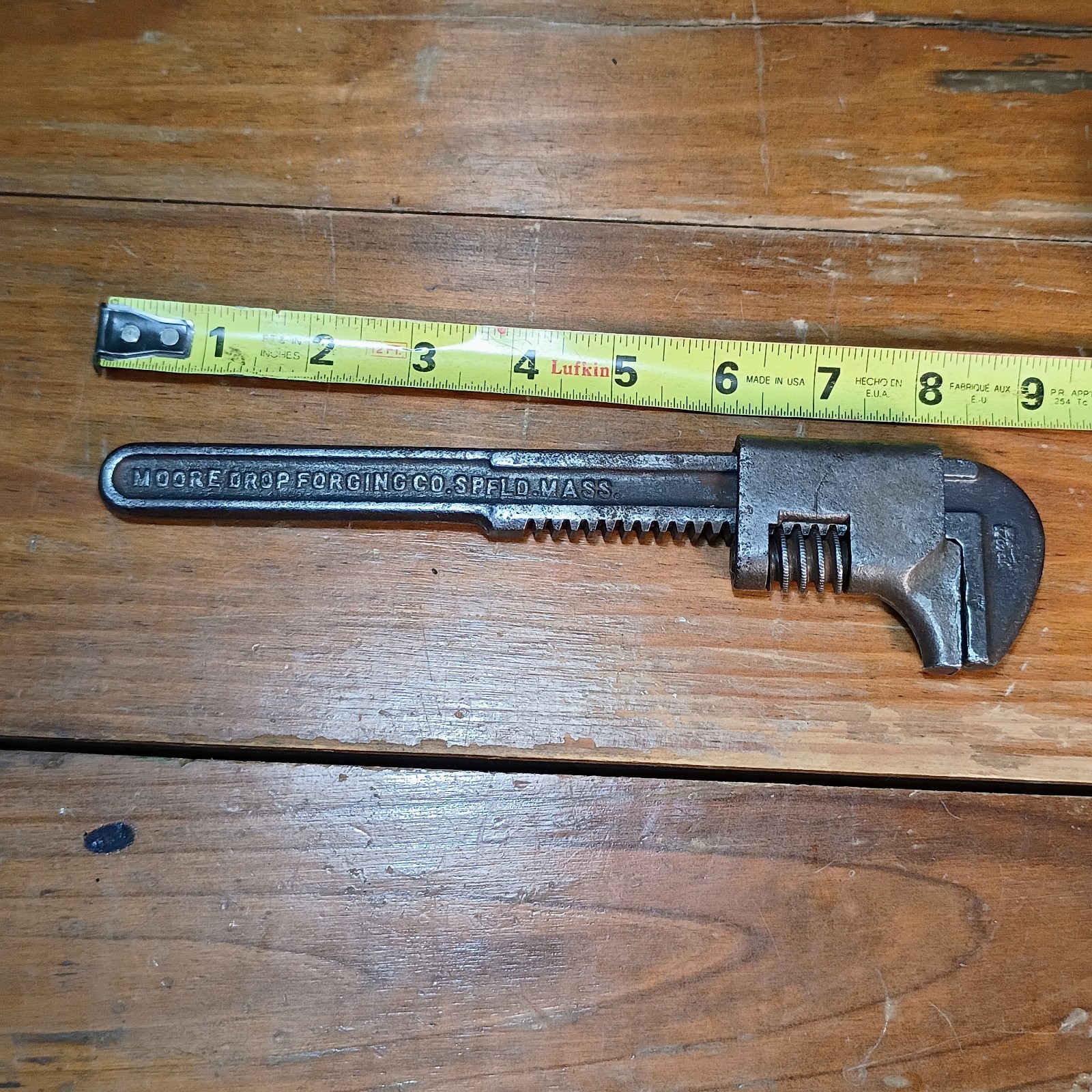 Antique 1910s 1920s Early Ford Automotive Monkey Wrench M2 Moore Drop Forging Co