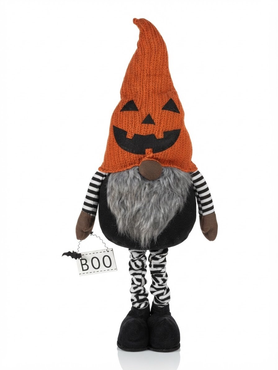 Plush Fantasy Halloween Gnome Doll, Pumpkin Hat, Plush Fantasy Halloween Gnome Doll, Pumpkin Hat,