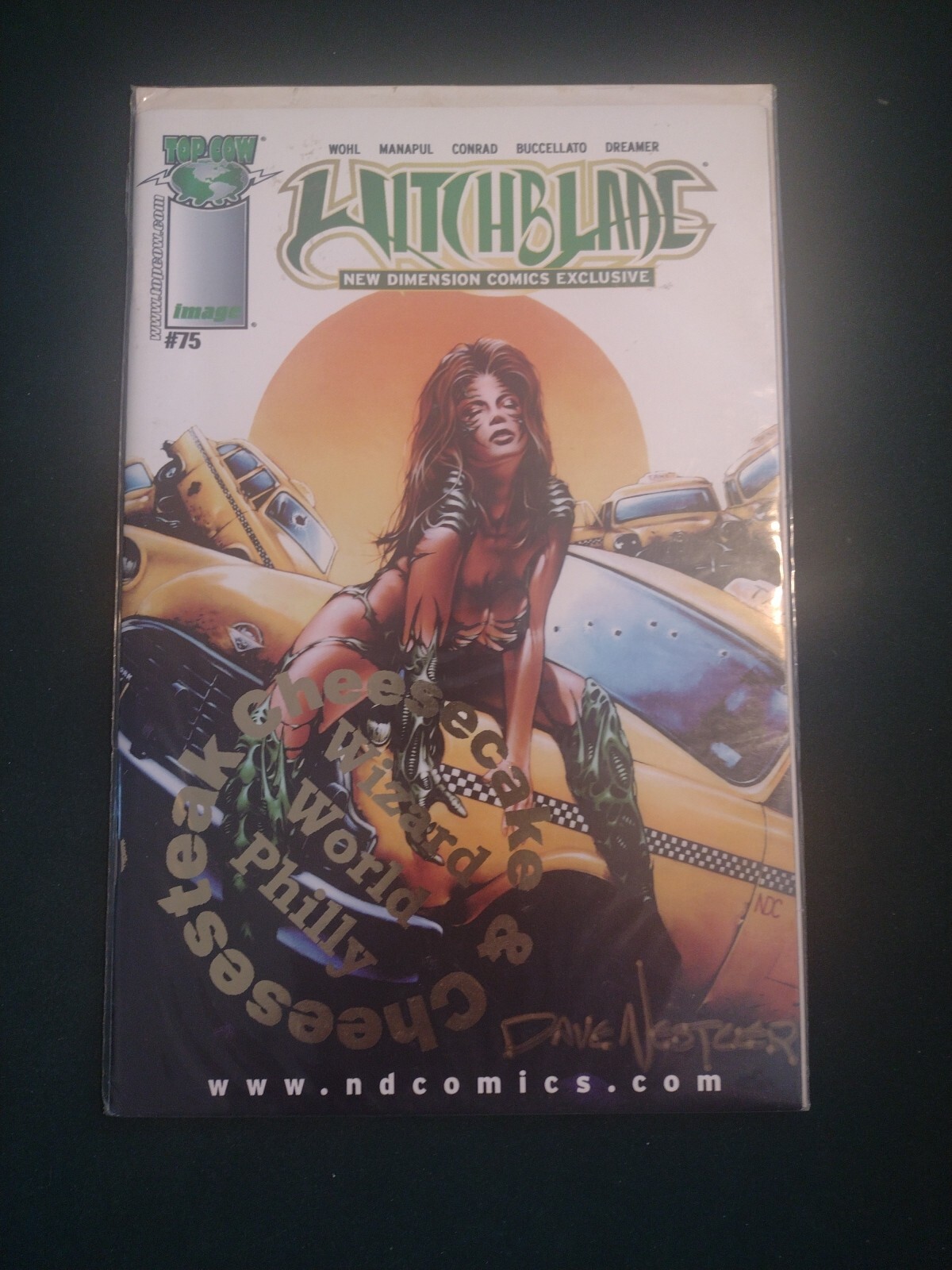 Witchblade 75 Dave Nestler SIGNED Top Cow New Dimension Cheesecake & Cheesesteak