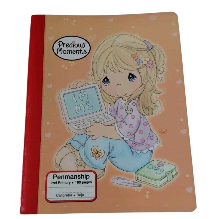 Vintage Precious Moments Penmanship 2nd Primary Handwriting Notebook 160 Pages