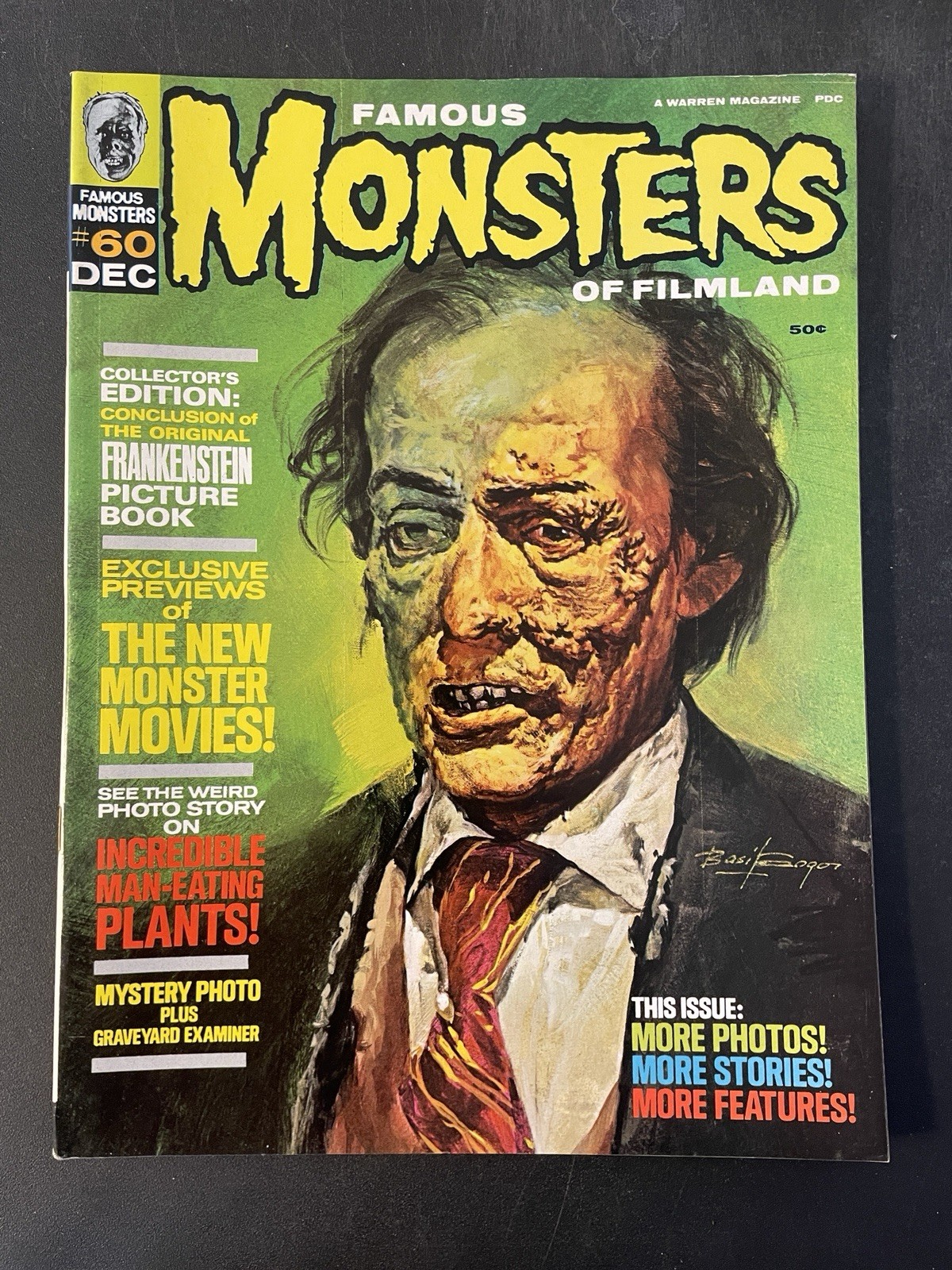 Famous Monsters of Filmland #60, Dec. 1969, Man Eating Plants BASIL GOGOS VF- Famous Monsters of Filmland #60, Dec. 1969, Man Eating Plants BASIL GOGOS VF-