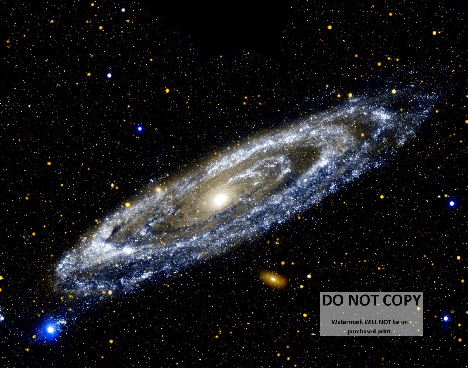 11X14 NASA PHOTO - ANDROMEDA GALAXY TAKEN BY GALAXY EVOLUTION  EXPLORER (DD-140)