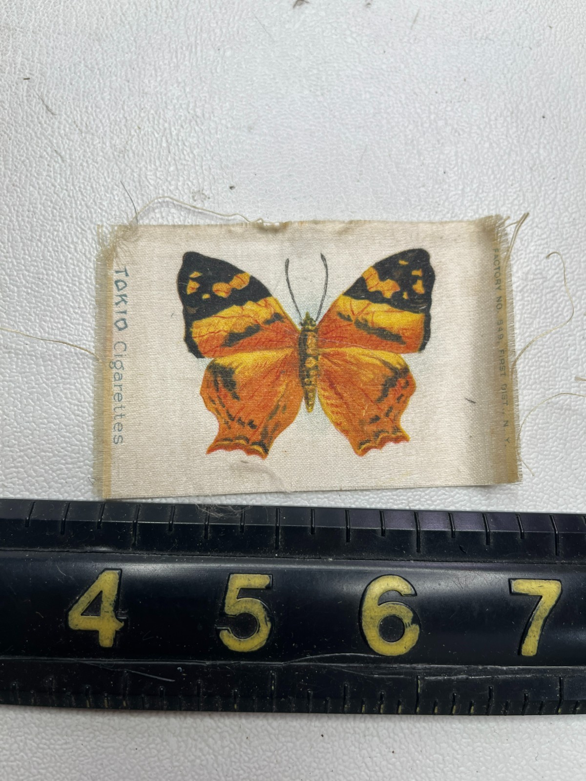 VTG c 1910s Hypanartia Lethe Butfferfly Tokio Cigarettes Tobacco Silk Patch T225