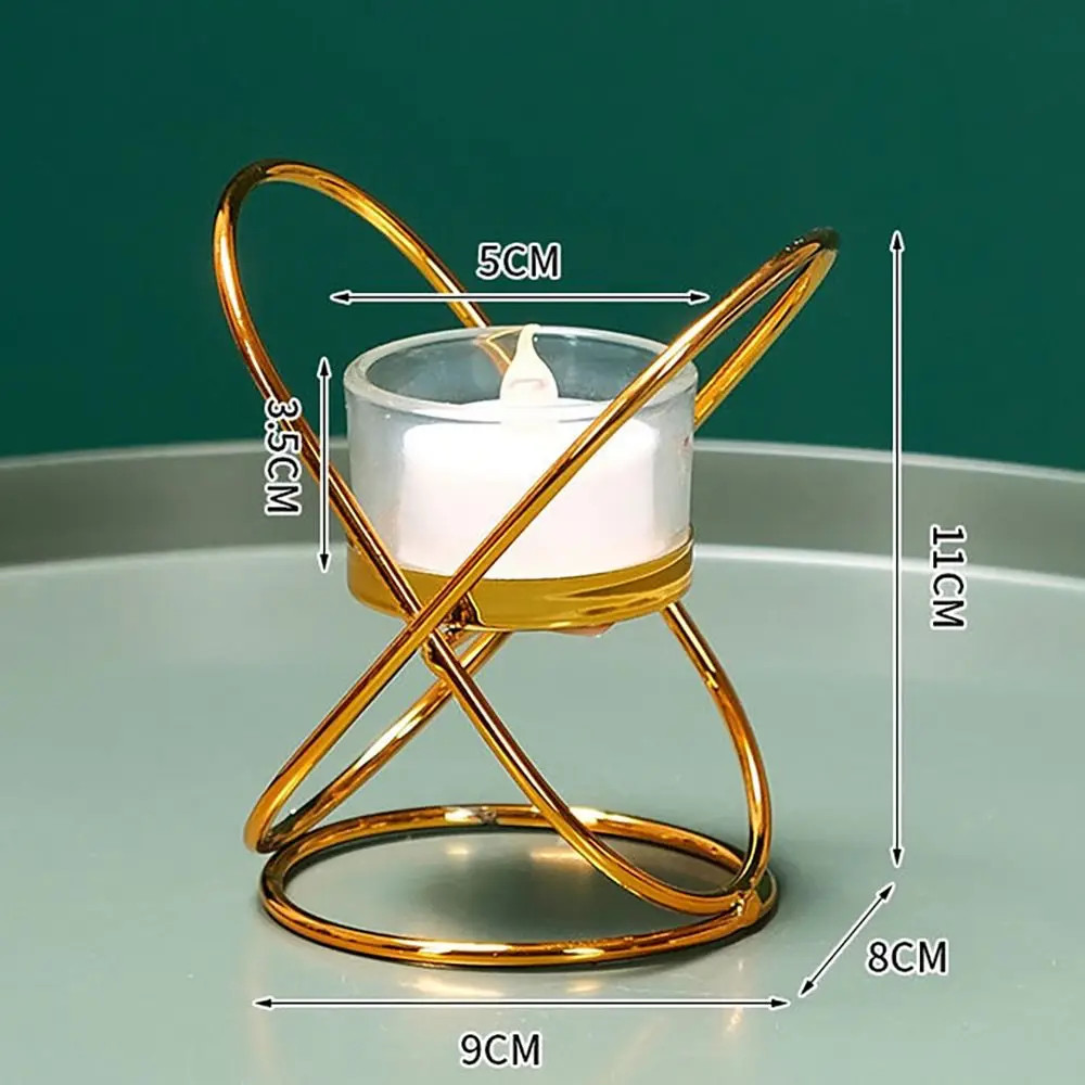 Metal Candlestick Holder for Romantic Candlelight Dinner Table Decoration