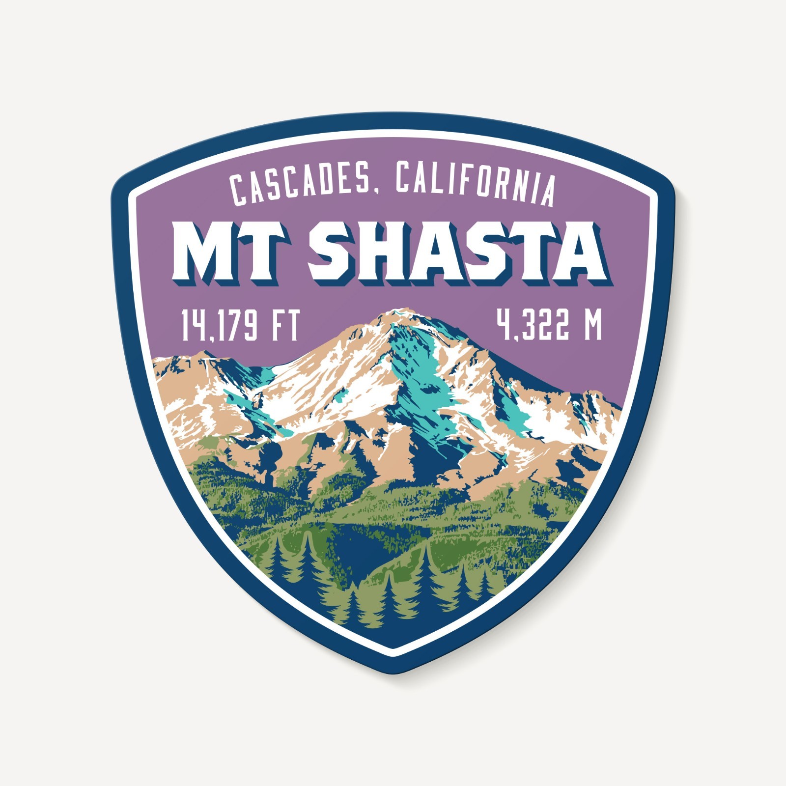 Mt. Shasta Cascades California Decal Sticker Mt. Shasta Cascades California Decal Sticker