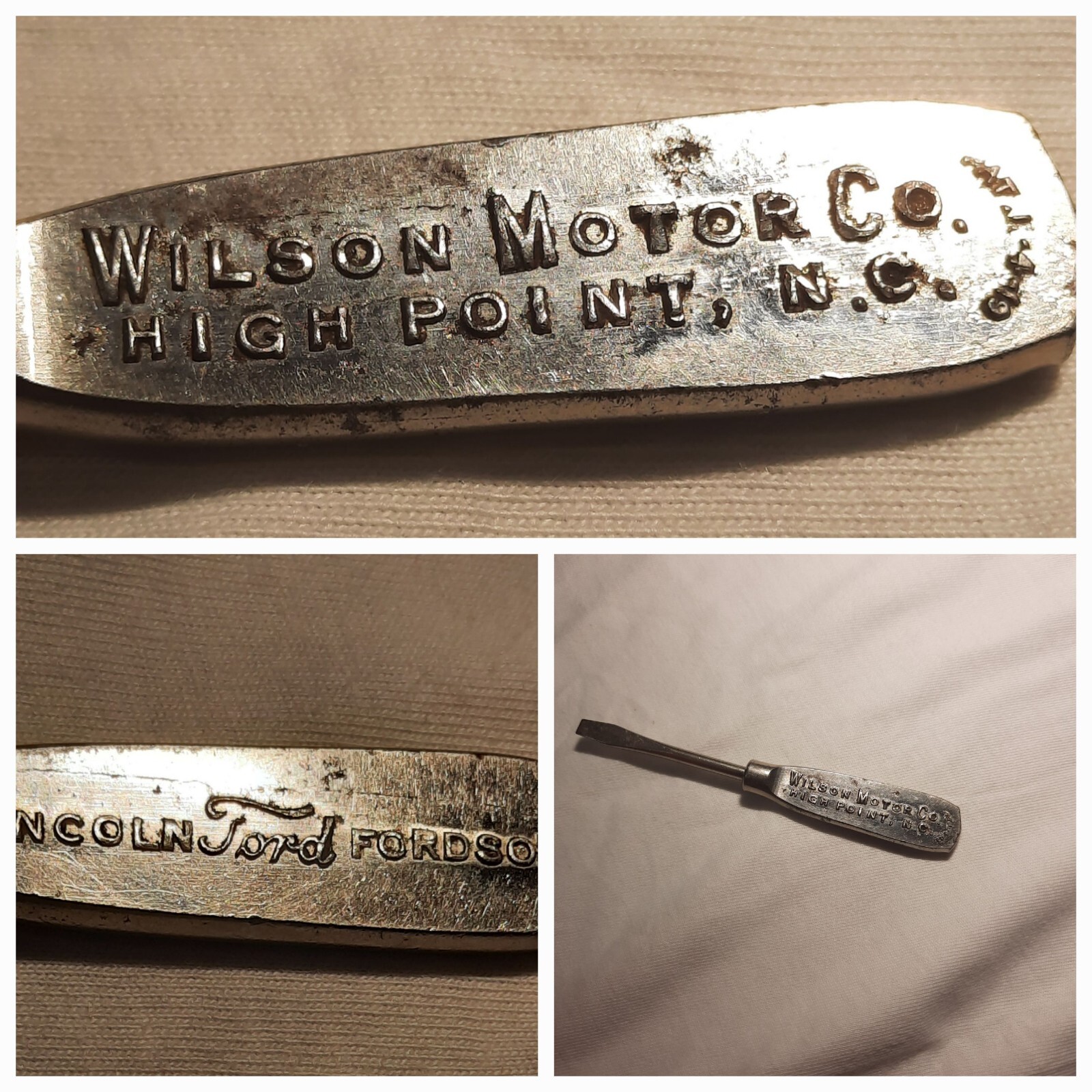 Antique Pat 1919 Wilson motor co High point NC Lincoln Ford Fordson Screwdriver Antique Pat 1919 Wilson motor co High point NC Lincoln Ford Fordson Screwdriver