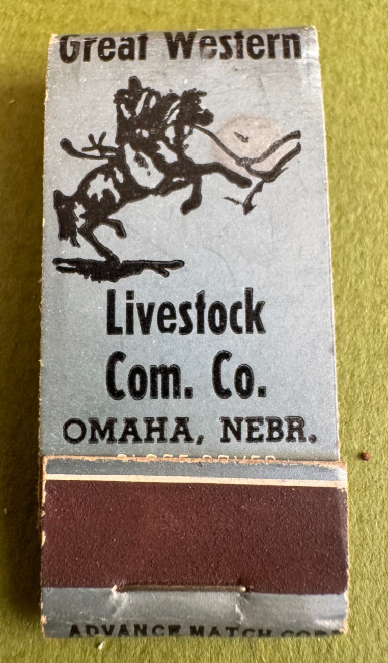Rare Great Western Livestock Com. Co. 12-Stick Matchbook; Vintage, Old, Unstruck Rare Great Western Livestock Com. Co. 12-Stick Matchbook; Vintage, Old, Unstruck