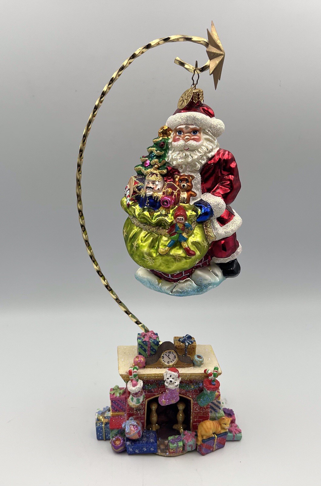 Christopher Radko Christmas Blown Glass Ornament DELUXE DELIVERY With Stand 2001 Christopher Radko Christmas Blown Glass Ornament DELUXE DELIVERY With Stand 2001