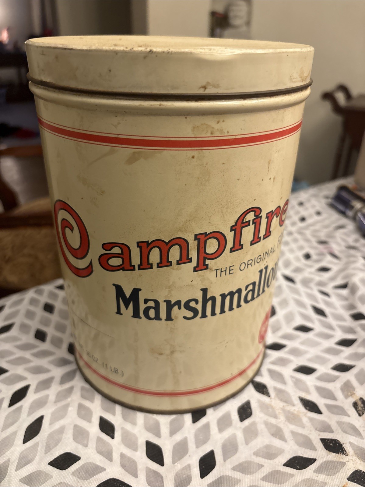 Vintage Campfire Marshmallow Tin