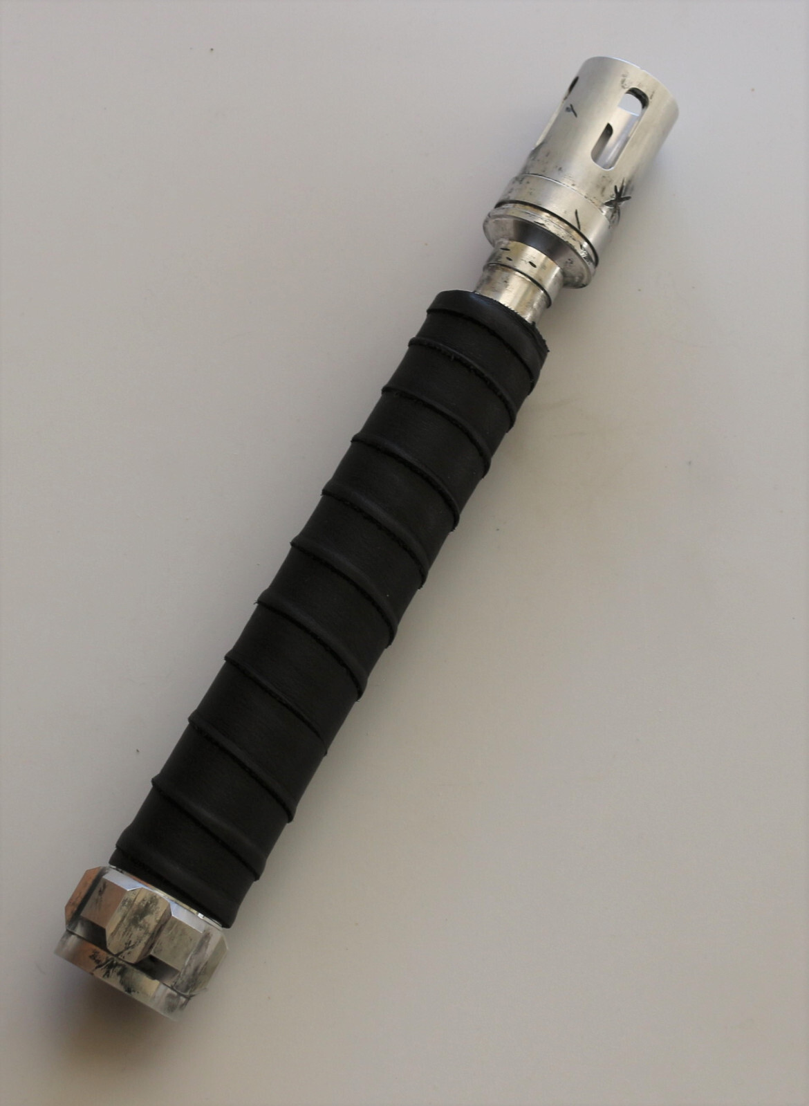 The Custom Saber Shop TCSS MHS V1 Lightsaber Hilt Empty Battle Scarred with Wrap The Custom Saber Shop TCSS MHS V1 Lightsaber Hilt Empty Battle Scarred with Wrap