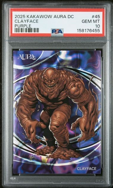 2025 KAKAWOW AURA DC CLAYFACE PURPLE /45 #45 PSA 10 BATMAN 2025 KAKAWOW AURA DC CLAYFACE PURPLE /45 #45 PSA 10 BATMAN