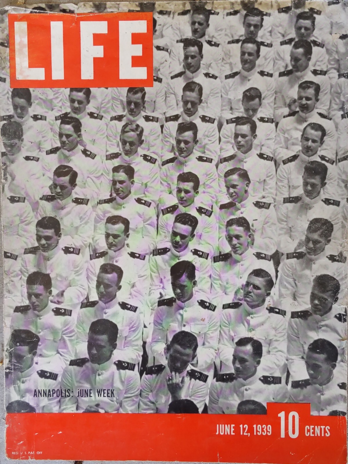 Life magazine June 12th 1939, Annapolis June week. cover sheet only