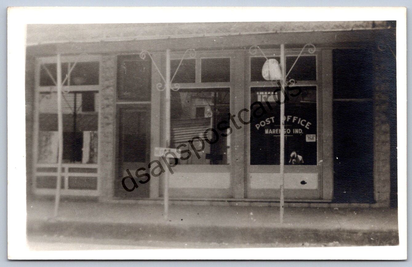 K52/ Marengo Indiana RPPC Postcard c1950s U.S. Post Office Building 146 K52/ Marengo Indiana RPPC Postcard c1950s U.S. Post Office Building 146