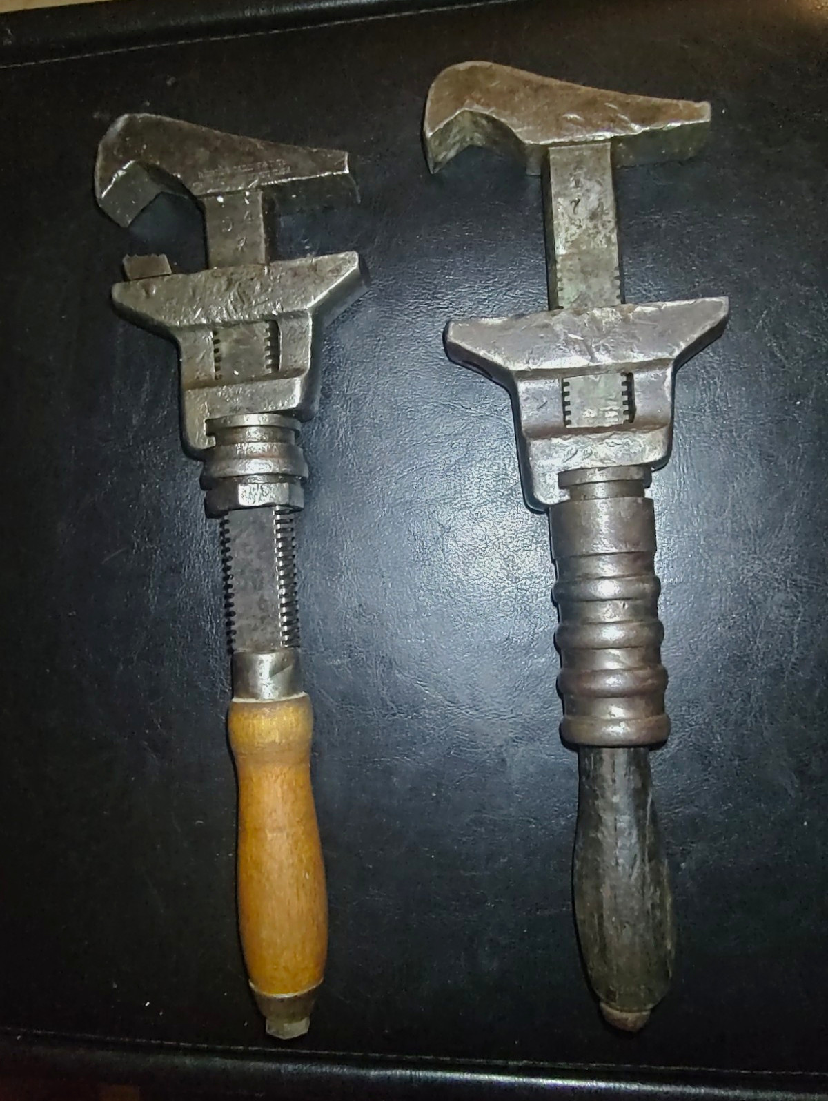 Lot of 2 Vintage Adjustable Pipe Wrenches Bemis And Call