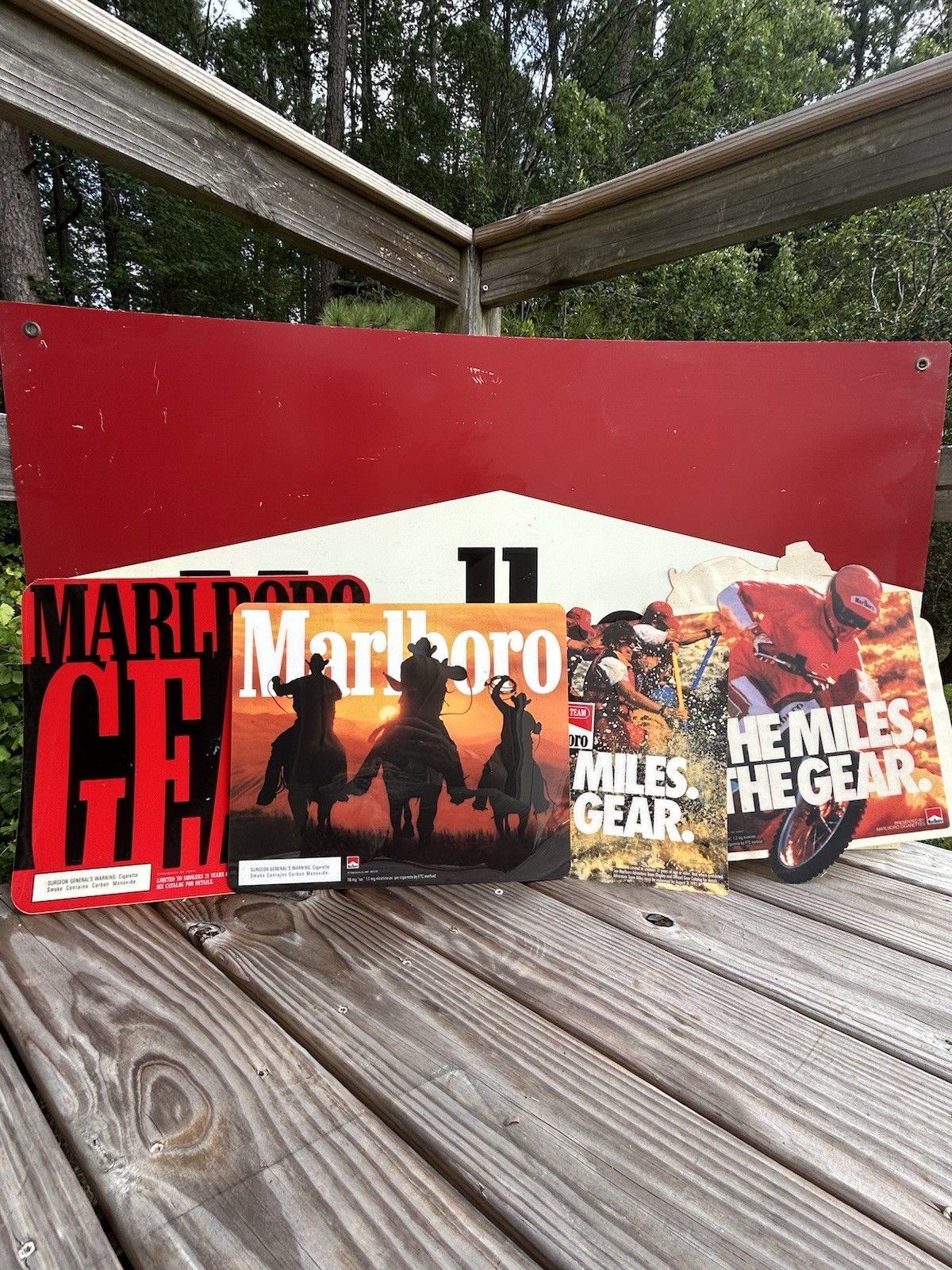 MARLBORO 90s LARGE STICKER/SIGN LOT VINTAGE CIGARETTE MERCH ITEMS EXTREMELY RARE
