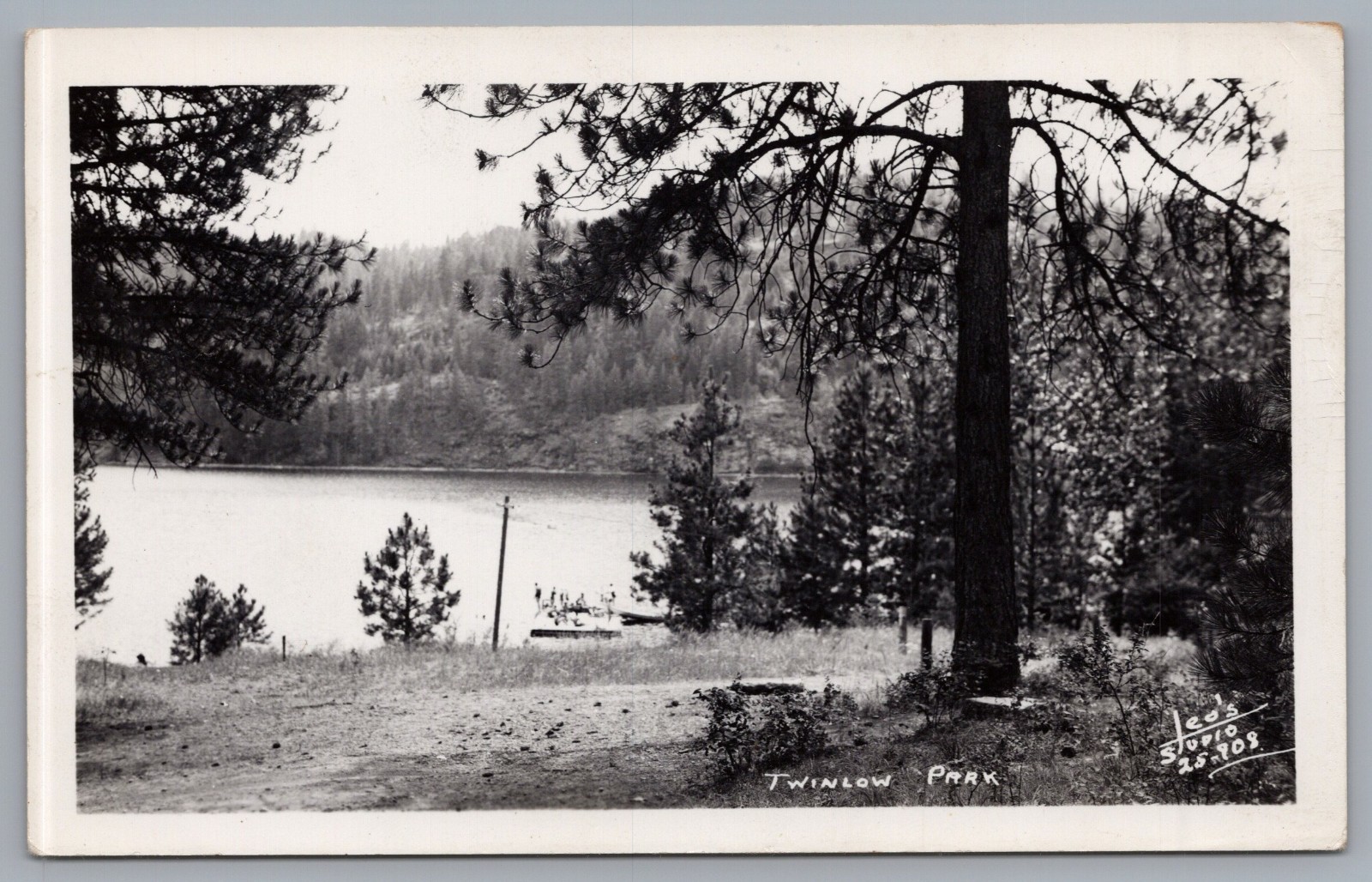 Twinlow Park Twin Lakes Idaho Leo\'s Studio RPPC Photo Postcard Twinlow Park Twin Lakes Idaho Leo\'s Studio RPPC Photo Postcard