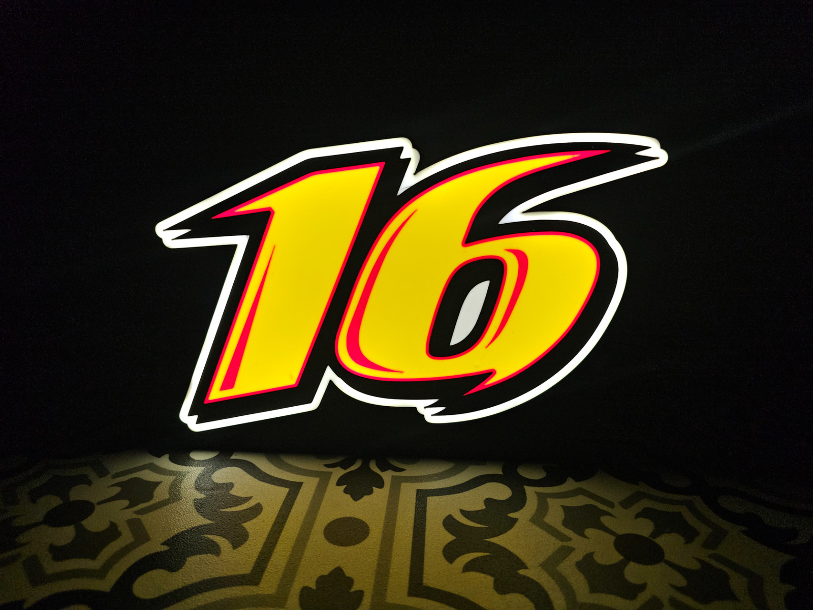 Greg Biffle 16 9-inch Light Box LED Sign 3D Printed Wall Decor Man Cave Garage