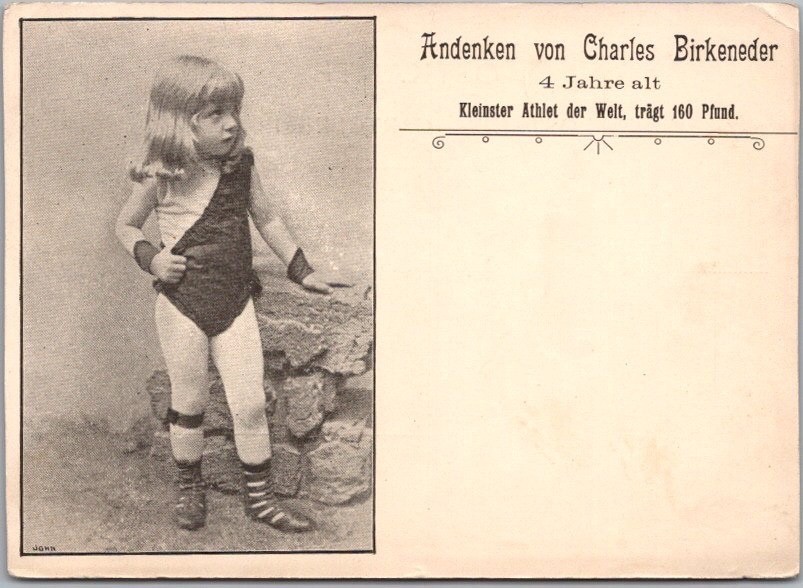 c1900s German Circus / Vaudeville Ad Postcard \
