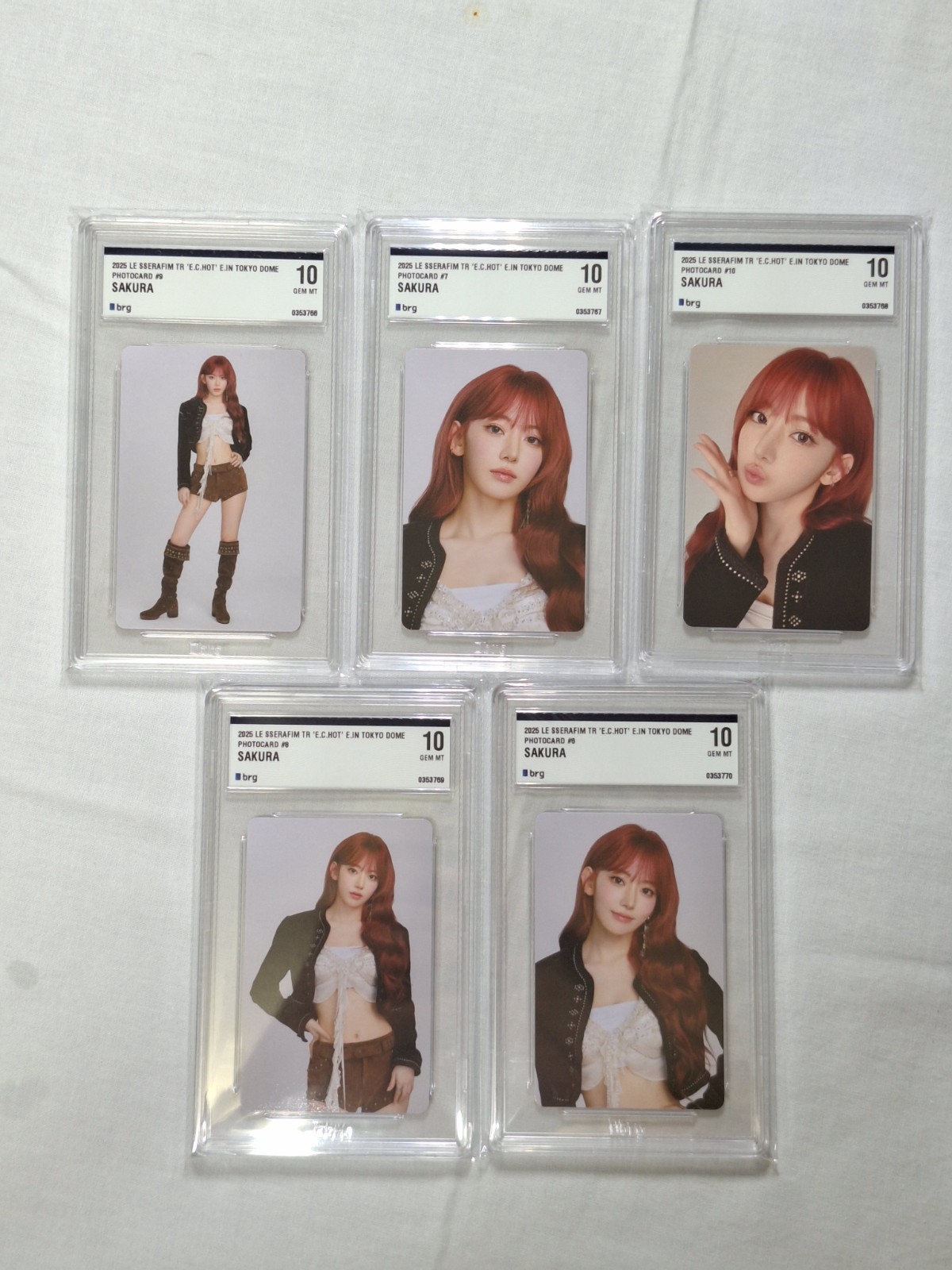 LE SSERAFIM Sakura BRG 10 Full Set 5 Cards 2025 Tokyo Dome Easy Crazy Hot