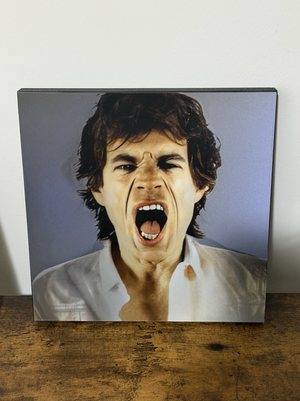 2026 Miggs B Lenticular 10x10 Photo of Mick Jagger/Andy Warhol Signed on Back 2026 Miggs B Lenticular 10x10 Photo of Mick Jagger/Andy Warhol Signed on Back