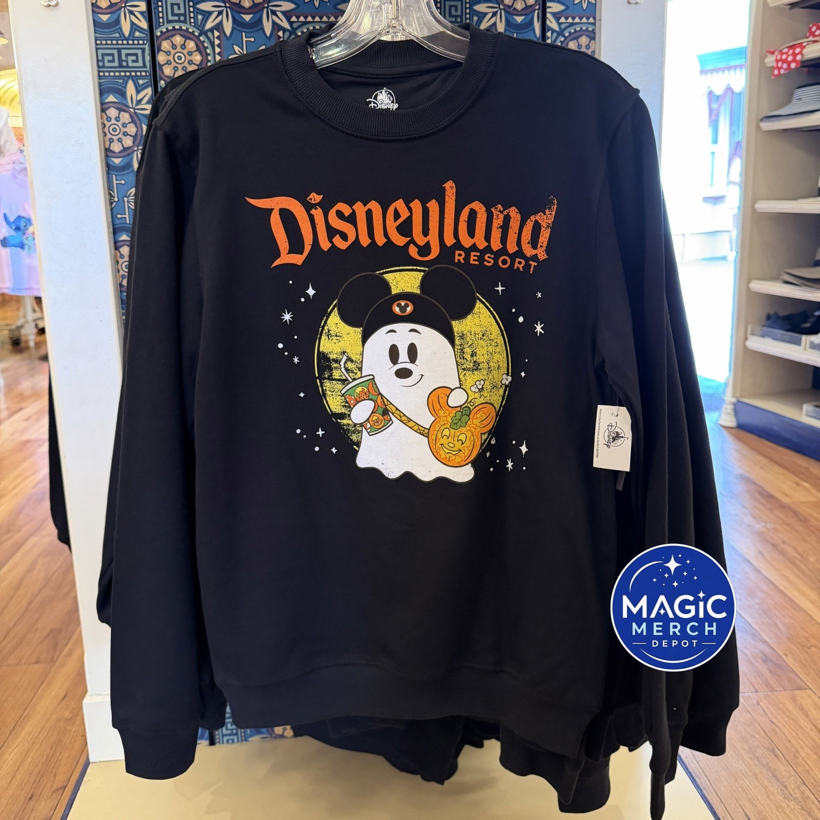2026 Disney Parks Disneyland Halloween Mickey Ghost Long Sleeve *All Sizes NWT