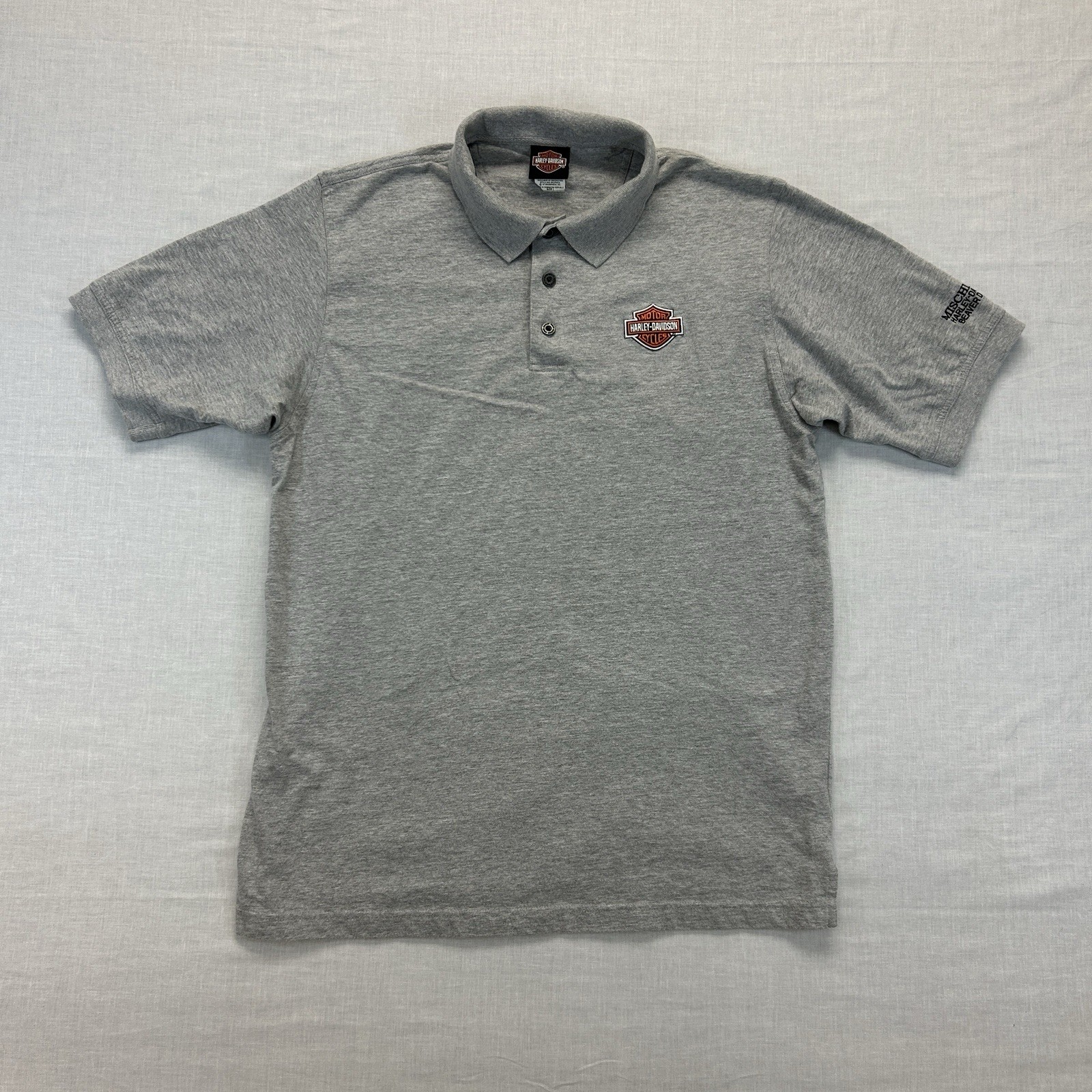Vintage Harley Davidson Mischler’s Beaver Dam Wisconsin Polo Shirt Men\'s Large Vintage Harley Davidson Mischler’s Beaver Dam Wisconsin Polo Shirt Men\'s Large