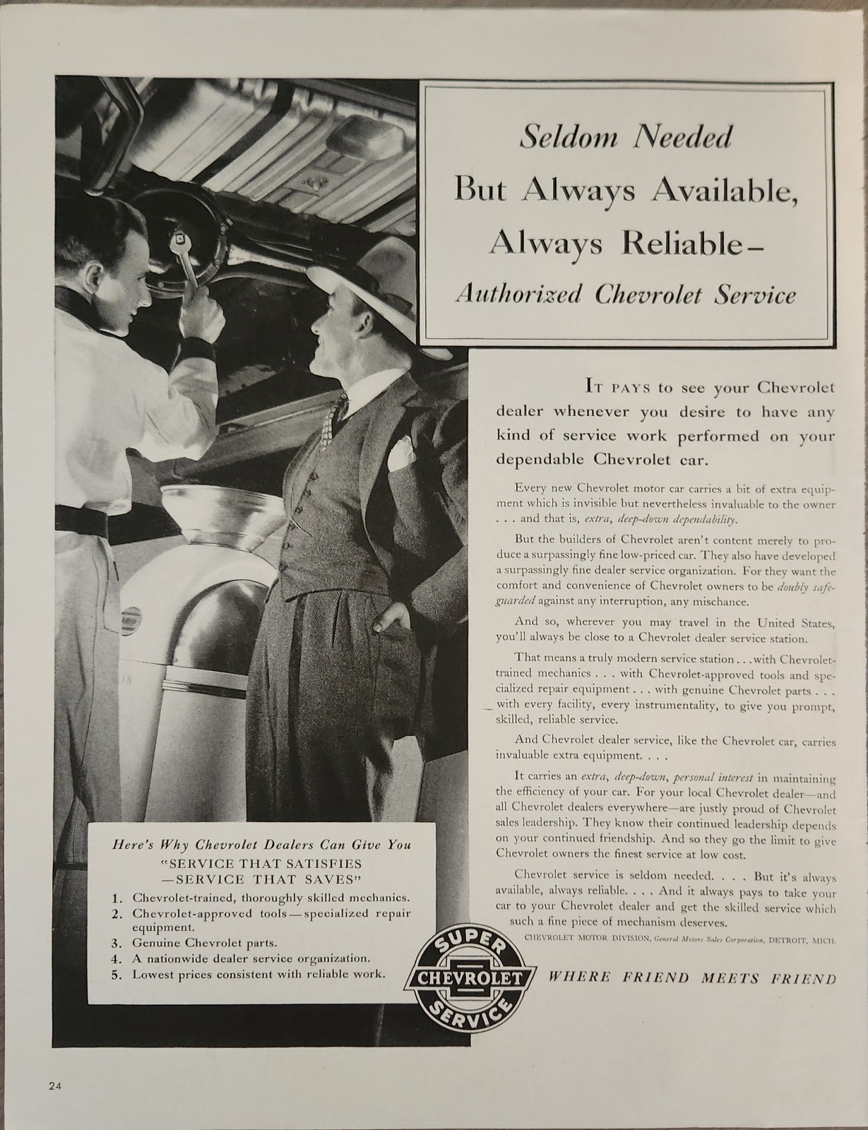 1941 Chevrolet Car Vintage Ad Always Available Always Reliable 1941 Chevrolet Car Vintage Ad Always Available Always Reliable