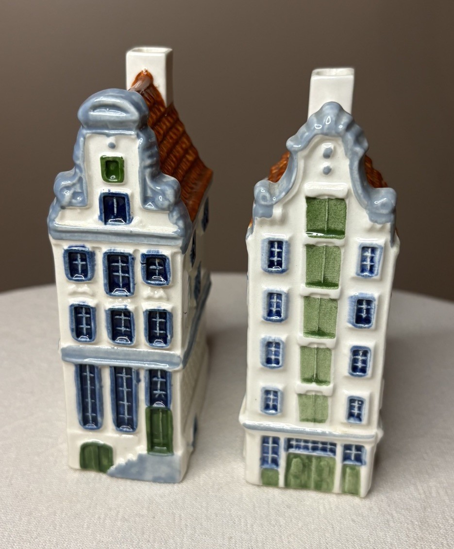 Vtg Amsterdam Herengracht H91 H63 Royal Goedewaagen Delft Holland Ceramic Houses Vtg Amsterdam Herengracht H91 H63 Royal Goedewaagen Delft Holland Ceramic Houses