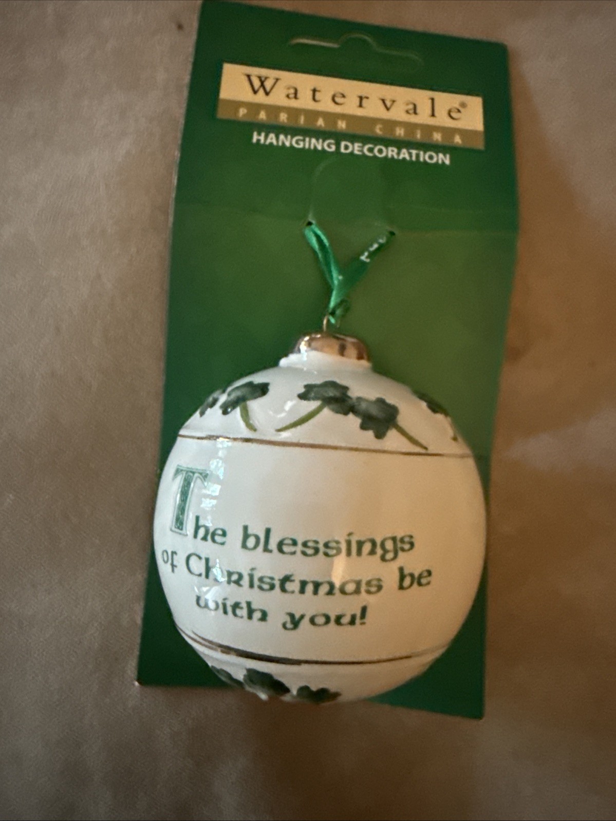 “Watervale” Ireland Xmas decoration That Says”The Blessings Of Xmas Be With You”